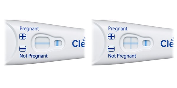 Pregnancy test results