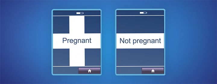 Test for pregnancy with the monitor